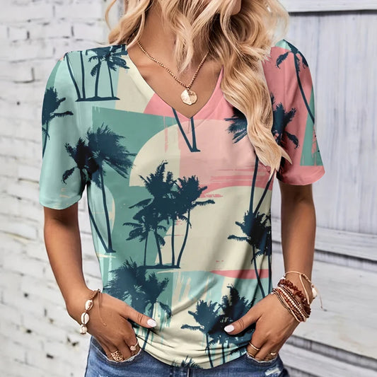 Freya™ | Summer Coconut Tree T-shirt