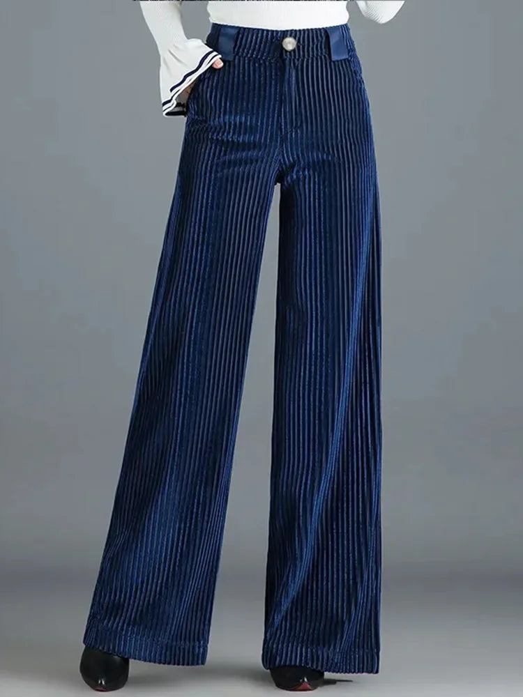 Carmen™ | Velours Wide Leg Broek