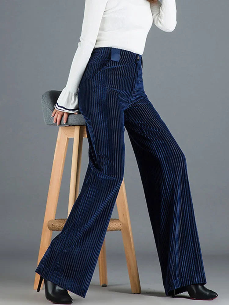 Carmen™ | Velours Wide Leg Broek