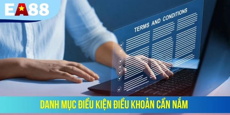 Danh mục điều kiện điều khoản cần nắm